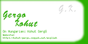 gergo kohut business card