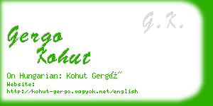 gergo kohut business card